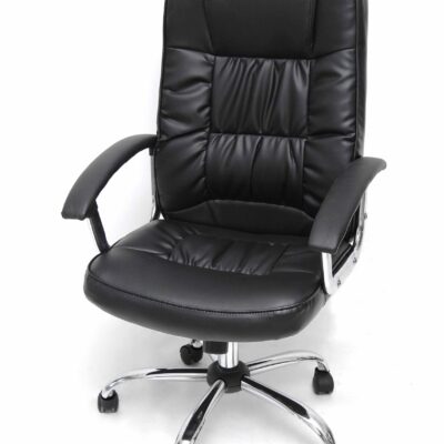 VELCO Pro Systems ΠΟΛΥΘΡΟΝΑ ΓΡΑΦΕΙΟΥ ΜΑΥΡΗ ΔΙΕΥΘΥΝΤΟΥ-ΔΙΑΣΤΑΣΕΙΣ: 64χ55χ110/120 cm- ΕΠΙΦΑΝΕΙΑ PVC