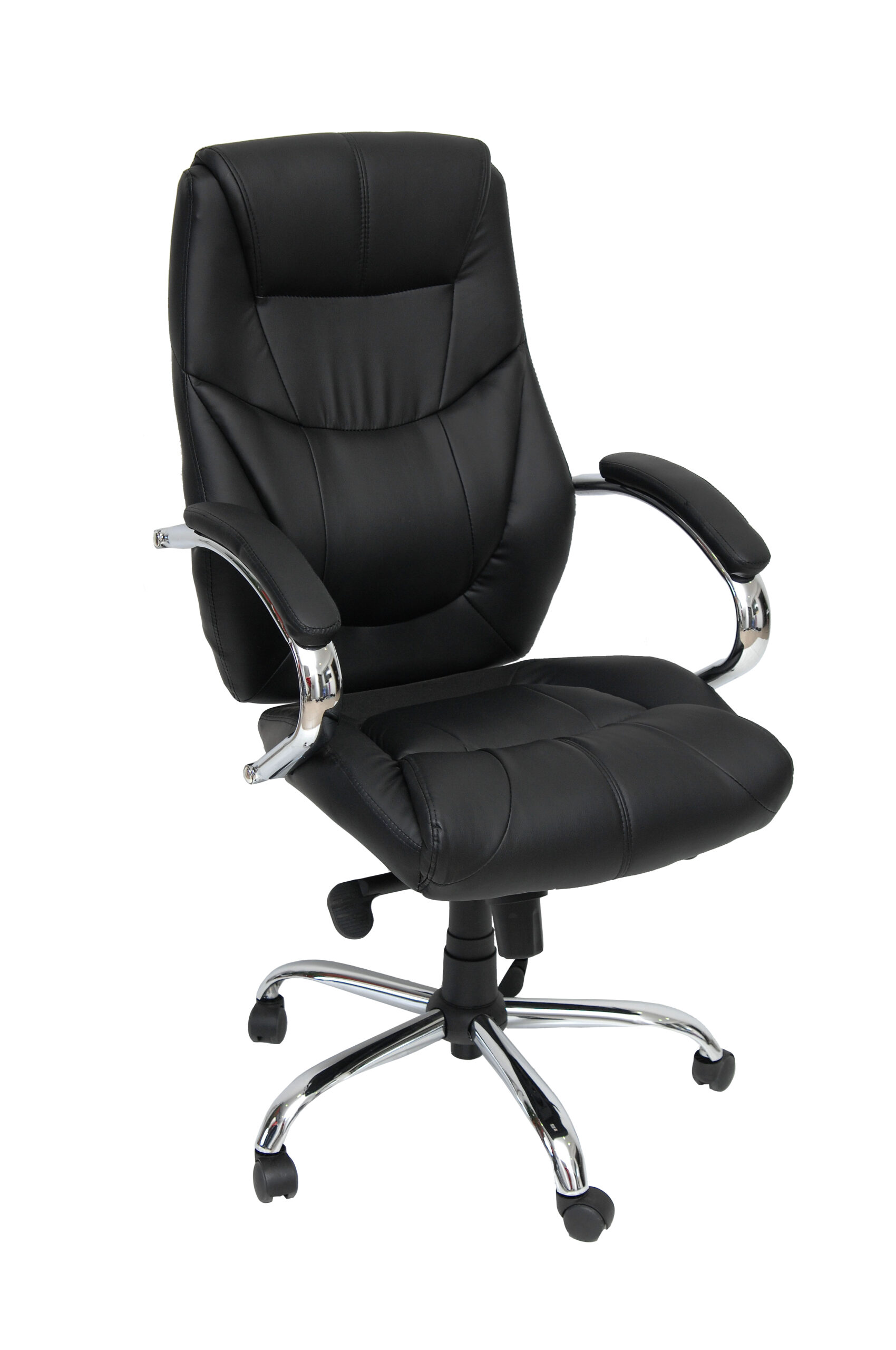 VELCO Pro Systems ΠΟΛΥΘΡΟΝΑ ΓΡΑΦΕΙΟΥ ΜΑΥΡΗ ΔΙΕΥΘΥΝΤΟΥ- ΔΙΑΣΤΑΣΕΙΣ: 65x55x115/120cm ΕΠΙΦΑΝΕΙΑ PVC