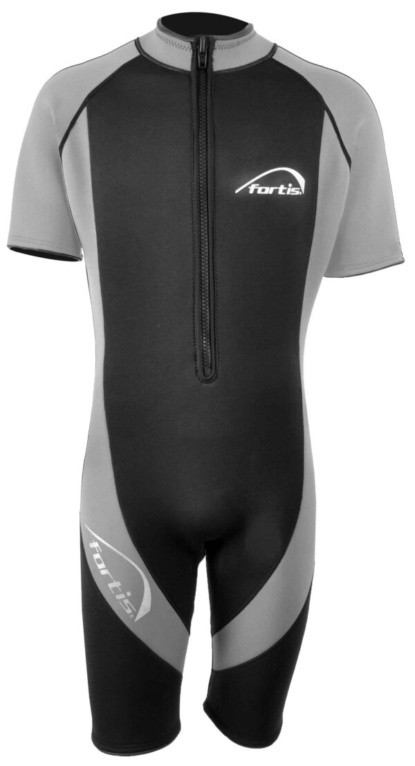 fortis ΣΤΟΛΗ ΚΑΤΑΔΥΣΗΣ MONOSHORT ΑΝΔΡΙΚΗ  ΜΑΥΡΟ-ΓΚΡΙ 3mm XXL