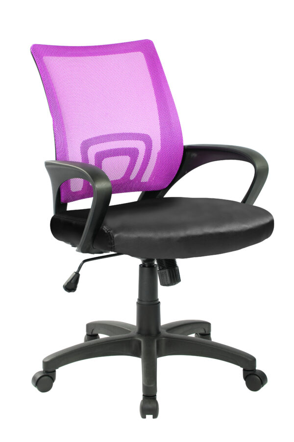 VELCO Pro Systems ΚΑΡΕΚΛΑ ΓΡΑΦΕΙΟΥ ΠΑΙΔΙΚΗ ΜΩΒ -ΜΑΥΡΗ - ΔΙΑΣΤΑΣΕΙΣ 55x49x86/96cm - ΕΠΙΦΑΝΕΙΑ: ΔΙΑΤΡΗΤΟ & PVC