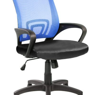 VELCO Pro Systems ΚΑΡΕΚΛΑ ΓΡΑΦΕΙΟΥ ΠΑΙΔΙΚΗ ΓΑΛΑΖΙΑ -ΜΑΥΡΗ - ΔΙΑΣΤΑΣΕΙΣ 55x49x86/96cm - ΕΠΙΦΑΝΕΙΑ: ΔΙΑΤΡΗΤΟ & PVC