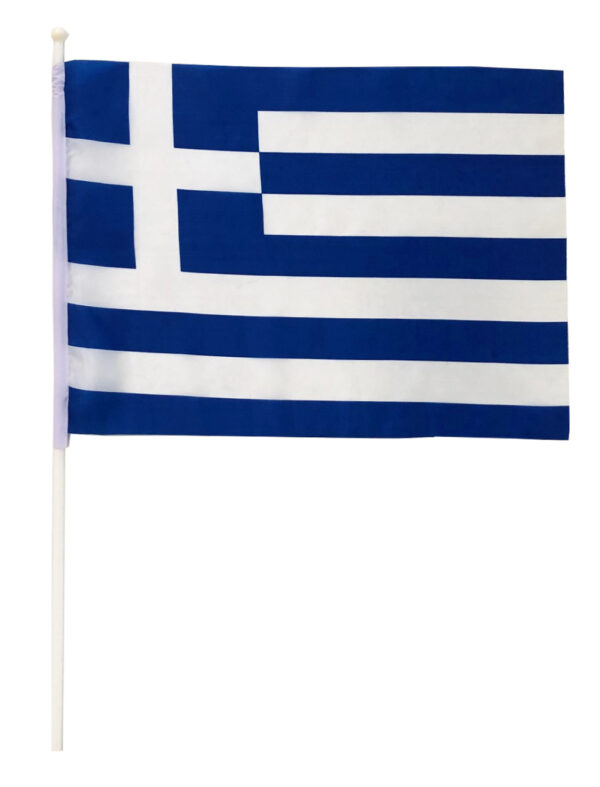 ΣΗΜΑΙΑ  ΕΛΛΗΝΙΚΗ  ΜΕ ΚΟΝΤΑΡΙ 40x30cm