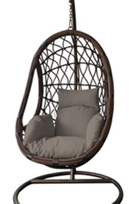 ΚΡΕΜΑΣΤΗ ΠΟΛΥΘΡΟΝΑ  ΜΕ ΡΕ RATTAN  ΣΚΟΥΡΟ ΓΚΡΙ ME  ΒΑΣΗ ΚΑΙ ΙΣΤΟ ΜΕΤΑΛΛΙΚΟ  ΣΕ ΑΝΘΡΑΚΙ ΧΡΩΜΑ