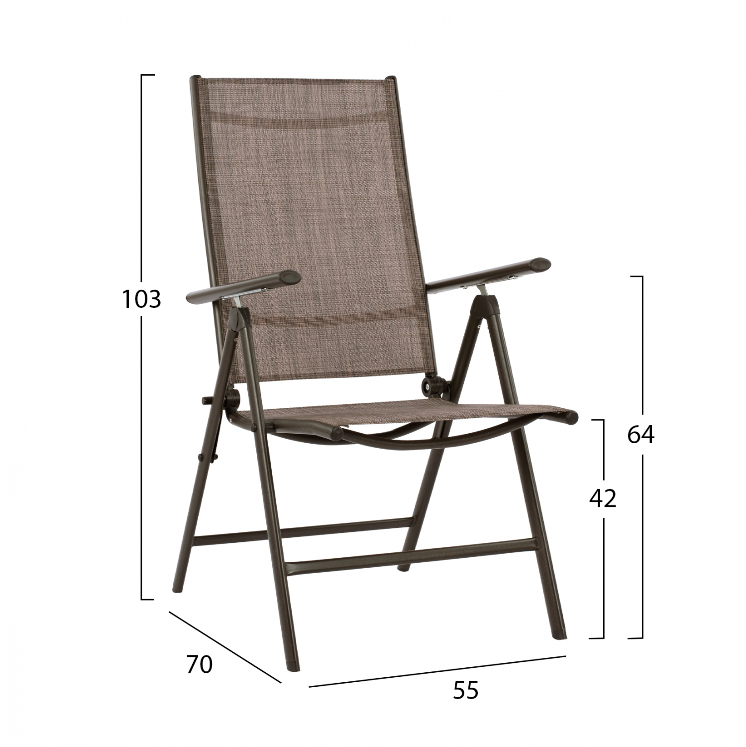 ΣΕΤ ΤΡΑΠΕΖΑΡΙΑΣ 7 ΤΜΧ ΤΡΑΠΕΖΙ ΚΑΦΕ 150X90 ΚΑΙ ΠΟΛΥΘΡΟΝΑ ΠΤΥΣ/ΝΗ ΚΑΦΕ HM11531.02 - Image 3