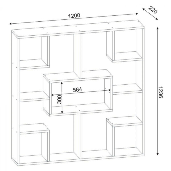 ΒΙΒΛΙΟΘΗΚΗ YOLANTHE ΜΕΛΑΜΙΝΗΣ HM9029.01 ΛΕΥΚΗ 120x22x123,6Υ εκ. - Image 2