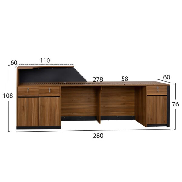 ΕΠΑΓΓΕΛΜΑΤΙΚΟ ΓΡΑΦΕΙΟ ΥΠΟΔΟΧΗΣ SUPREME HM2352 280x60x108Υ εκ. - Image 2