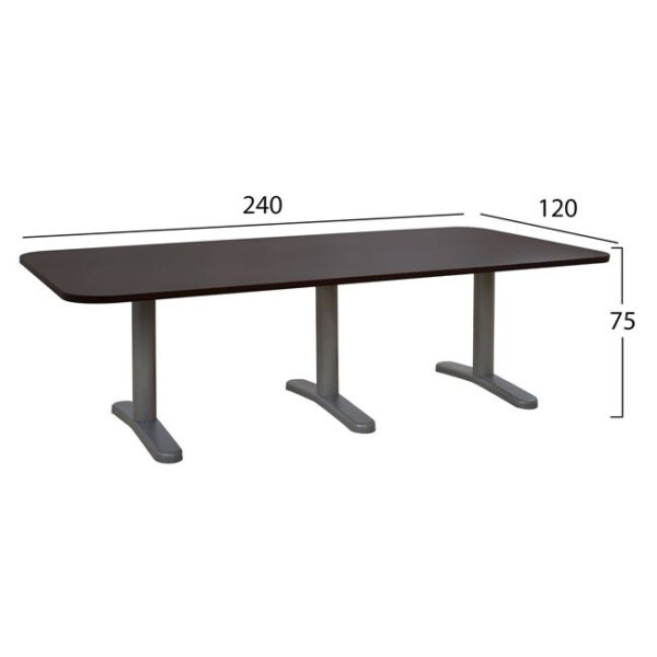 ΓΡΑΦΕΙΟ ΣΥΝΕΔΡΙΑΣΕΩΝ WALVIA ΕΠΑΓΓΕΛΜΑΤΙΚΟ WENGE HM2047.12 240X120X75Υ εκ. - Image 2