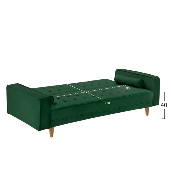ΚΑΝΑΠΕΣ ΚΡΕΒΑΤΙ SALVADOR HM3150.13 ΒΕΛΟΥΔΟ ΚΥΠΑΡΙΣΣΙ 223X90X80Y εκ. - Image 3