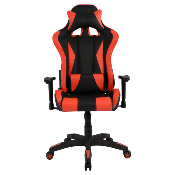 ΚΑΡΕΚΛΑ ΓΡΑΦΕΙΟΥ GAMING HM1062.01 SPEED ΜΑΥΡΟ ΚΟΚΚΙΝΟ PU 68,5 x 71,5 x 133,5 εκ. - Image 3