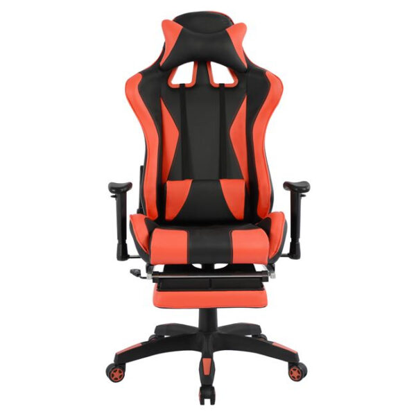 ΚΑΡΕΚΛΑ ΓΡΑΦΕΙΟΥ GAMING HM1063.01 SPEED ΜΑΥΡΟ ΚΟΚΚΙΝΟ & ΥΠΟΠΟΔΙΟ 68 x 71,5 x 134 cm - Image 3