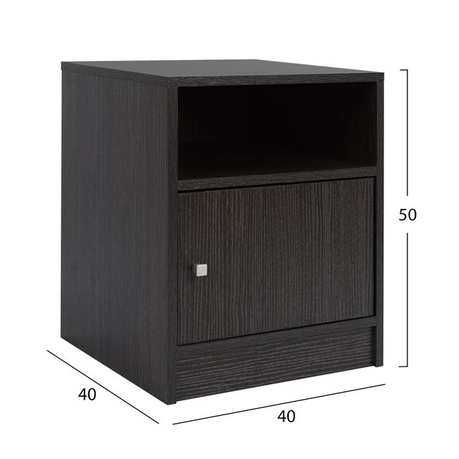 ΚΟΜΟΔΙΝΟ ΜΕΛΑΜΙΝΗΣ MALORY HM2205.01 ZEBRANO 40x40x50 - Image 2