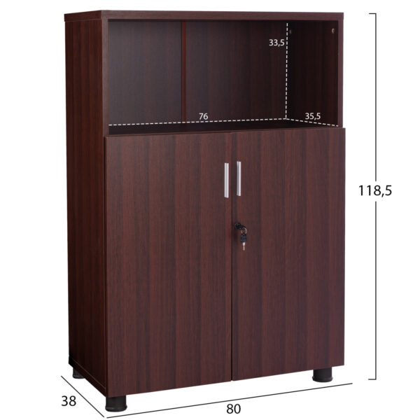 ΝΤΟΥΛΑΠΙ ΓΡΑΦΕΙΟΥ VALORA ΕΠΑΓΓΕΛΜΑΤΙΚΟ HM2058.12 WENGE 80x38x118,5 - Image 2