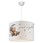 ΠΑΙΔΙΚΟ ΦΩΤΙΣΤΙΚΟ ΟΡΟΦΗΣ ΥΦΑΣΜΑΤΙΝΟ HM7574.02 ΛΕΥΚΟ ΜΕ ΣΧΕΔΙΟ TEDDY BEAR Φ28x70Y εκ.