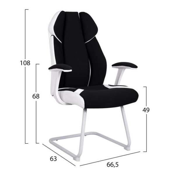ΠΟΛΥΘΡΟΝΑ ZAHARA HM1102.02 ΣΕ ΧΡΩΜΑ ΜΑΥΡΟ ΜΕ ΑΣΠΡΟ 66,5x63x108cm - Image 2