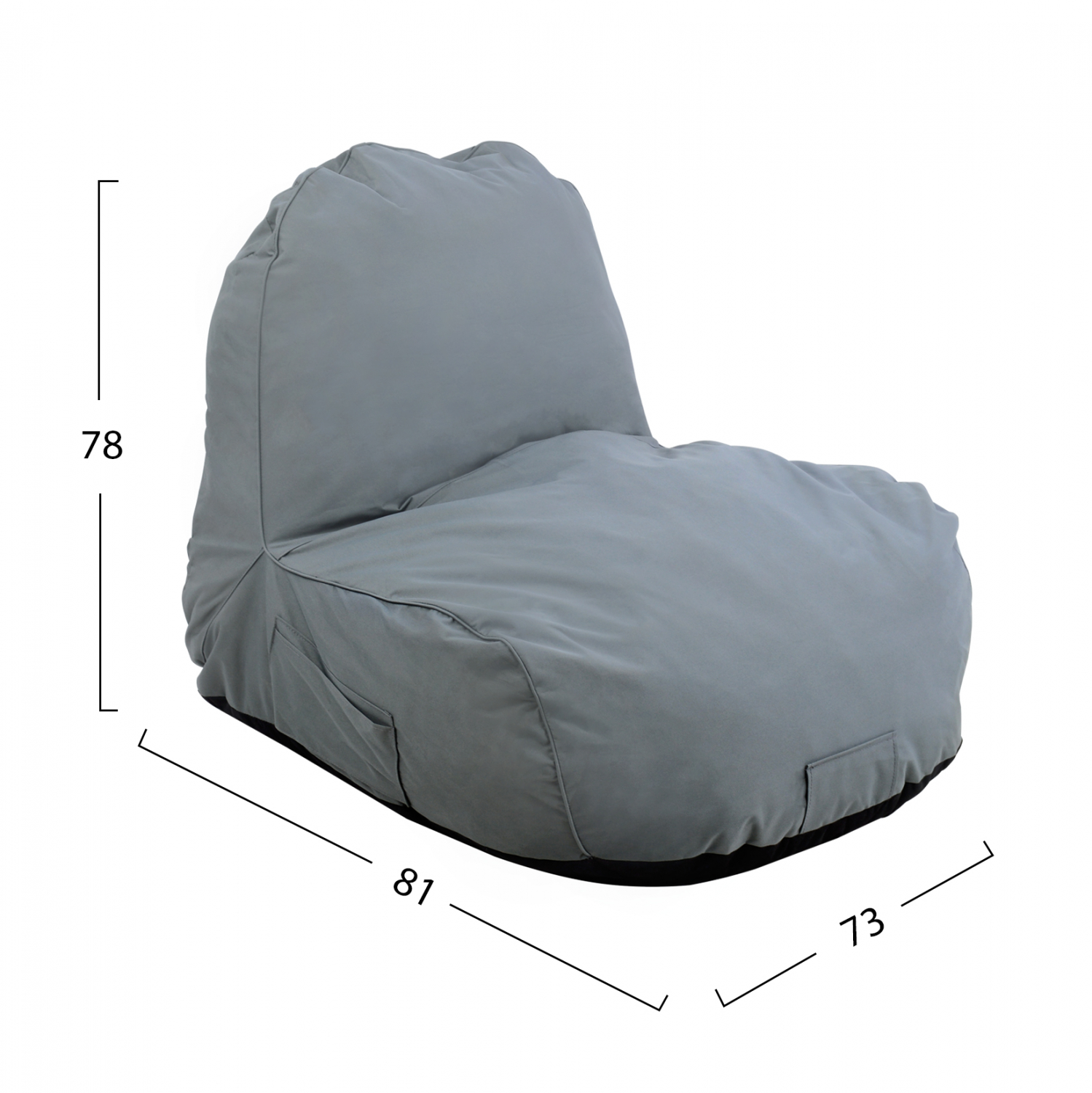 ΠΟΥΦ CLOUD ΑΔΙΑΒΡΟΧΗ ΠΟΛΥΘΡΟΝΑ HM5112.10 ΓΚΡΙ 6188 81x78x73 εκ. - Image 2