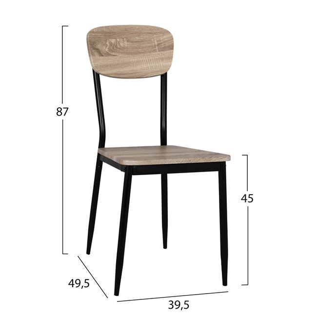 ΣΕΤ ΤΡΑΠΕΖΑΡΙΑΣ 5ΤΜΧ HM10348.01 SONAMA ΕΠΙΦΑΝΕΙΑ ΚΑΙ ΜΑΥΡΑ ΠΟΔΙΑ 120x70x76,5Y cm - Image 3