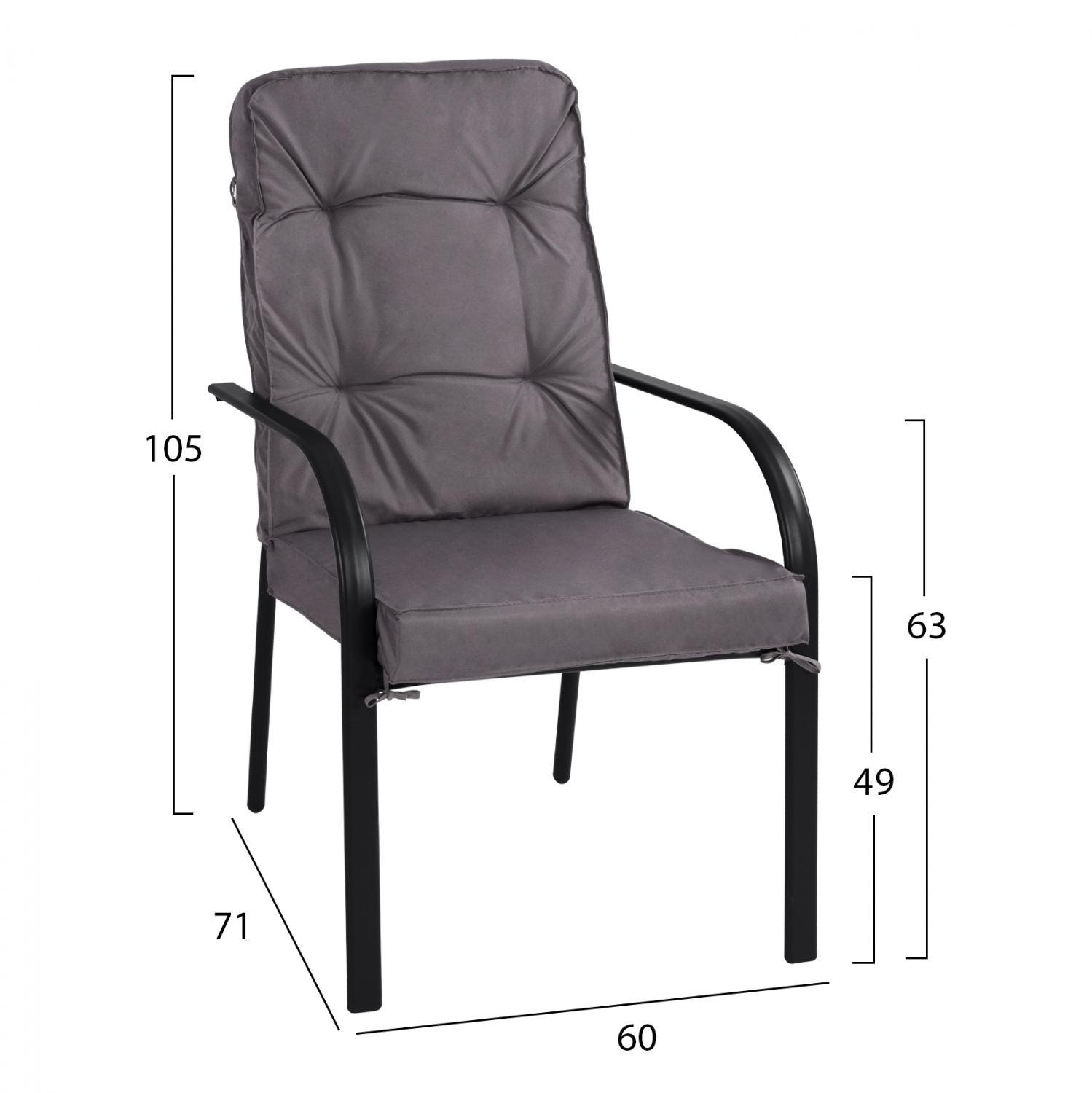 ΣΕΤ ΤΡΑΠΕΖΑΡΙΑΣ 7 ΤΜΧ ΤΡΑΠΕΖΙ ΓΚΡΙ 150X90 ΚΑΙ ΠΟΛΥΘΡΟΝΑ ΜΕ ΜΑΞΙΛΑΡΙ ΓΚΡΙ HM11521.01 - Image 3