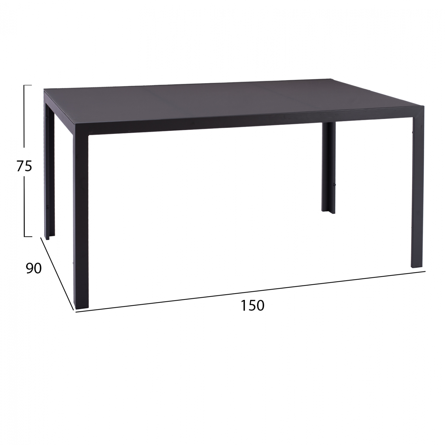 ΣΕΤ ΤΡΑΠΕΖΑΡΙΑΣ 7 ΤΜΧ ΤΡΑΠΕΖΙ ΓΚΡΙ 150X90 ΚΑΙ ΠΟΛΥΘΡΟΝΑ ΜΕ ΣΧΟΙΝΙ HM11527.01 - Image 2