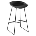 ΣΚΑΜΠΟ ΜΕΤΑΛΛΙΚΟ NAILA HM8450.02 ΜΕ ΚΑΘΙΣΜΑ PP ΜΑΥΡΟ 47x47x83 εκ. 2τμχ