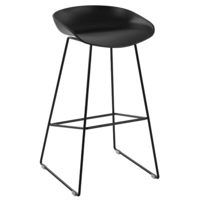 ΣΚΑΜΠΟ ΜΕΤΑΛΛΙΚΟ NAILA HM8450.02 ΜΕ ΚΑΘΙΣΜΑ PP ΜΑΥΡΟ 47x47x83 εκ. 2τμχ