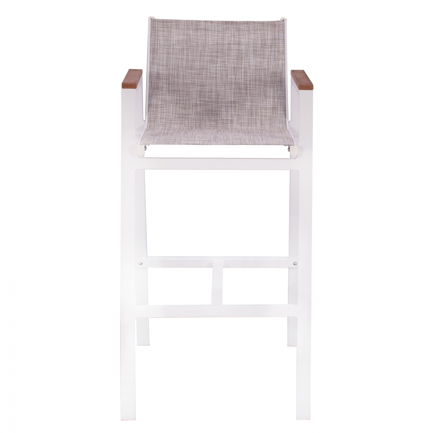 ΣΚΑΜΠΟ ΜΠΑΡ ΑΛΟΥΜΙΝΙΟΥ ΛΕΥΚΟ ΜΕ POLYWOOD 52 x 58 x 108 εκ. HM5790.01 - Image 3