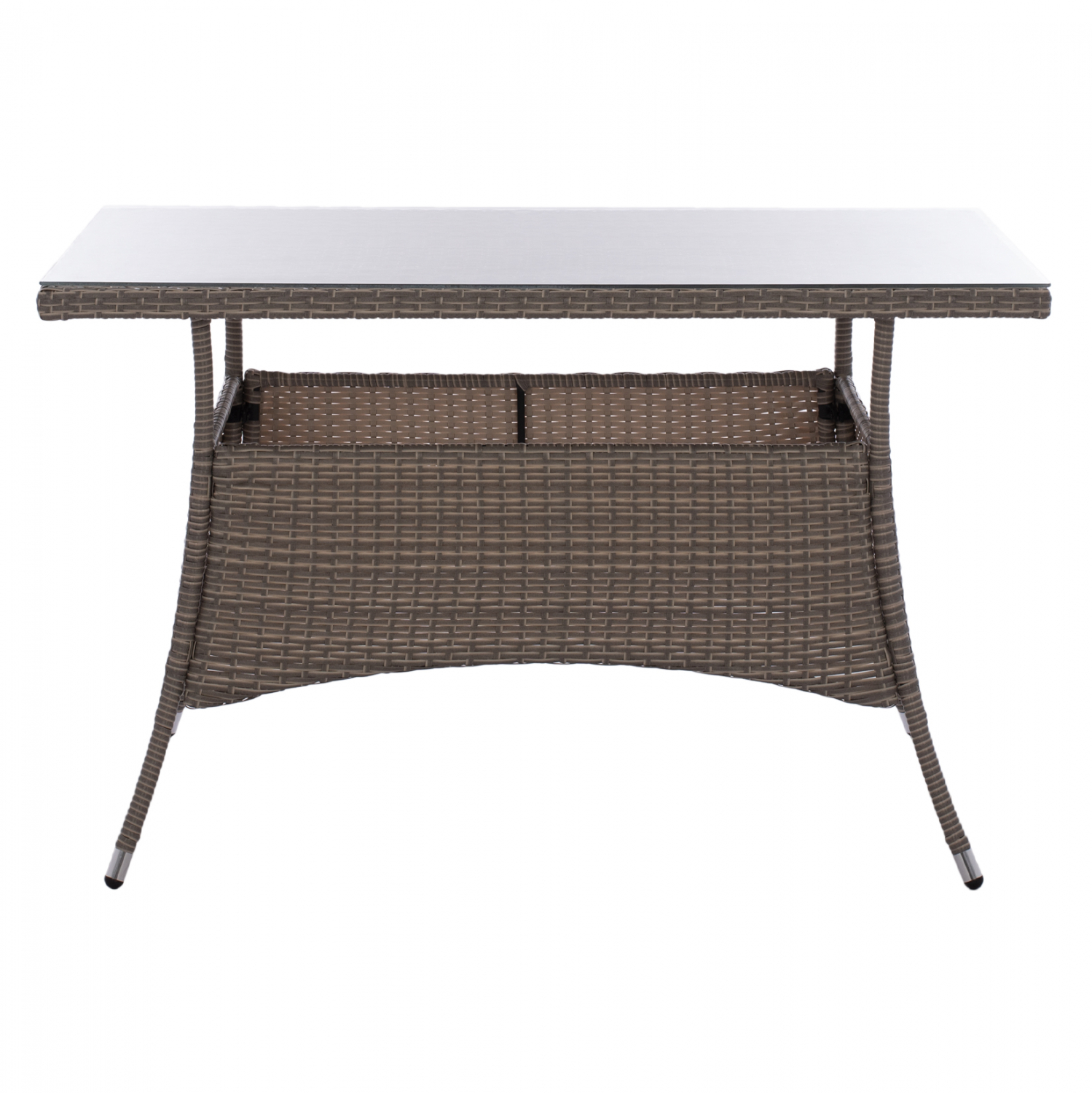 ΤΡΑΠΕΖΙ ΜΕΤΑΛΛΙΚΟ MILITARY RATTAN ΓΚΡΙ HM5141.31 120x70x75Υ εκ. - Image 3