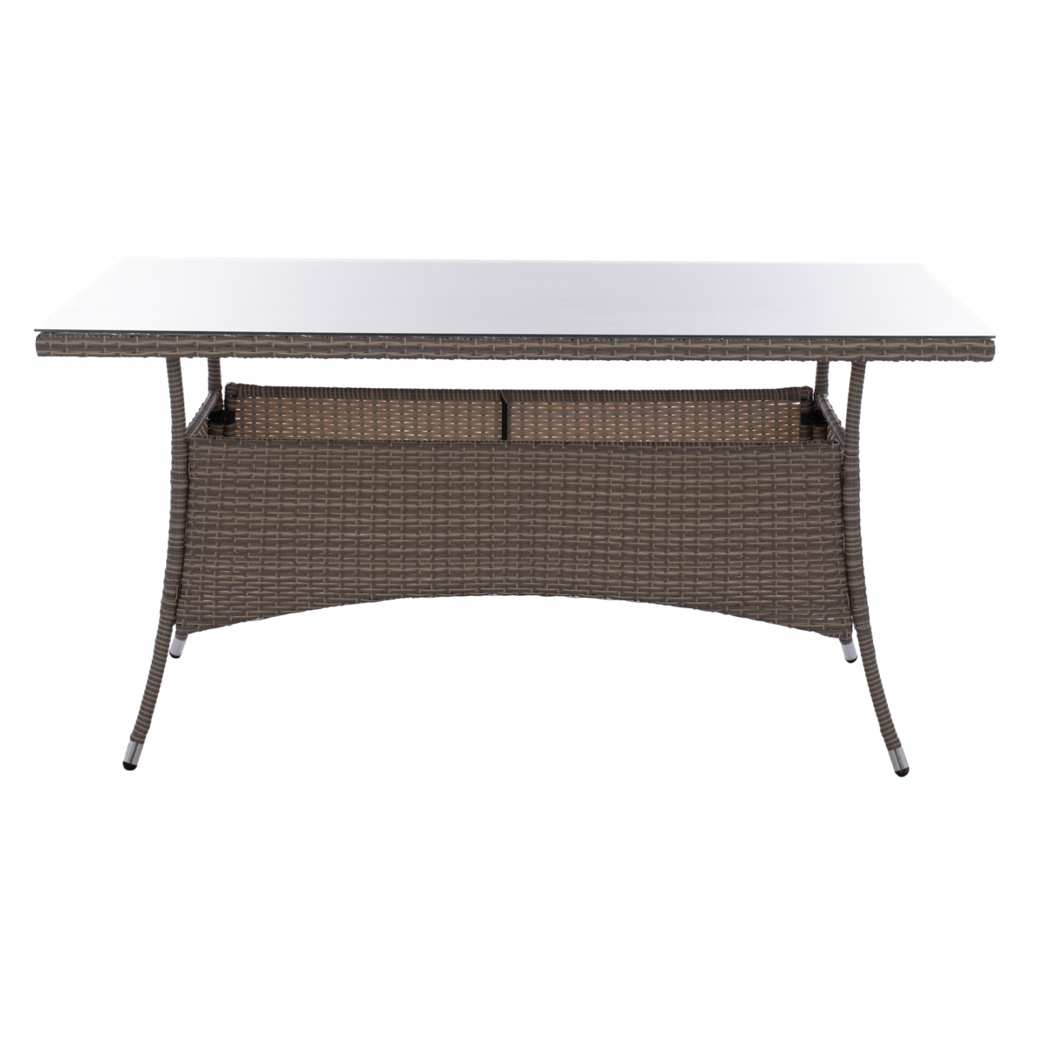 ΤΡΑΠΕΖΙ ΜΕΤΑΛΛΙΚΟ MINSK RATTAN ΓΚΡΙ HM5507.01 150x90x75Υ εκ. - Image 3