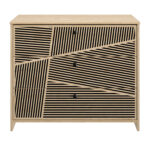 Claustra συρταριέρα με 3 συρτάρια 92x45x78εκ. Blond Oak / Μαύρο