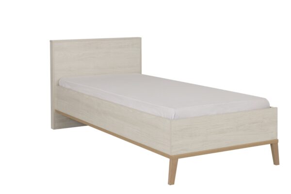 Alika κρεβάτι μονό 99x210x86εκ. ( για στρώμα 90x200εκ. ) Whitewashed Chestnut/Beech - Image 2