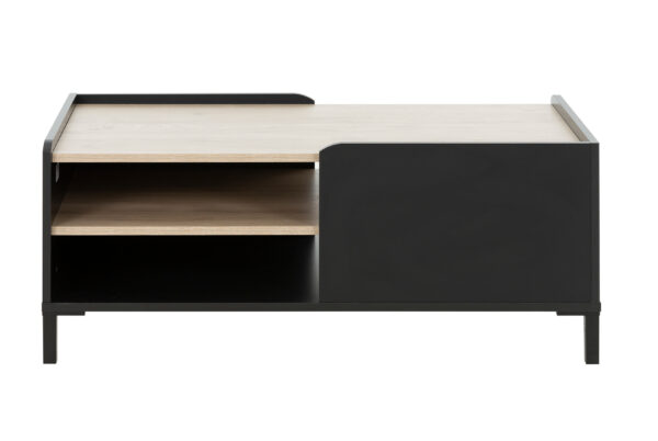 Amsterdam τραπεζάκι σαλονιού 106x60x42εκ. Natural chestnut / Black - Image 2