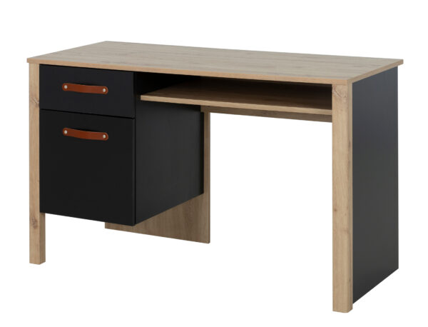 Arthus Γραφείο με ένα συρτάρι και ένα ντουλάπι 122x56x75εκ. Artisan Oak / Black - Image 2