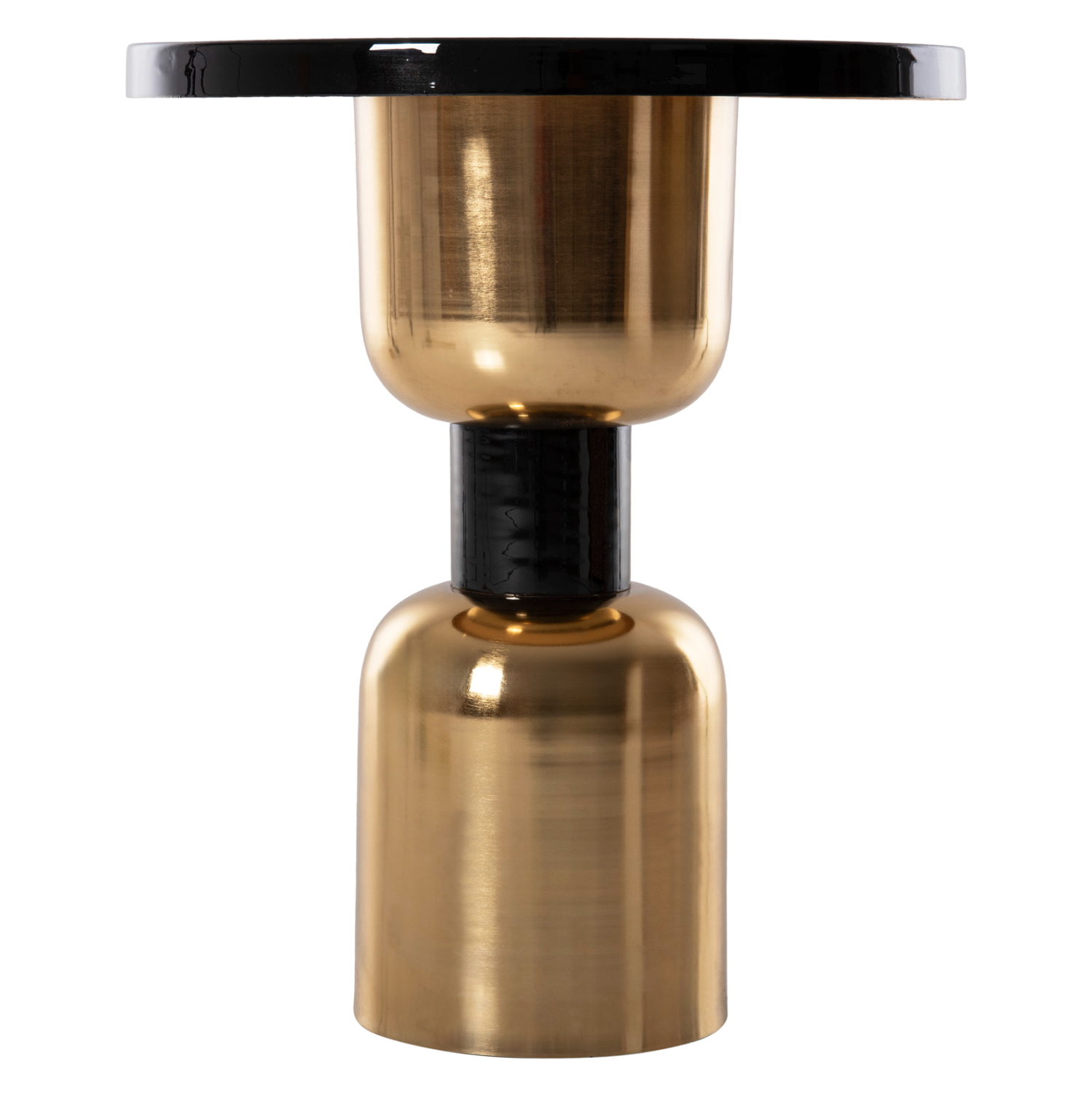 ΒΟΗΘΗΤΙΚΟ ΤΡΑΠΕΖΑΚΙ SURAT HM4236.04 ΜΕΤΑΛΛΟ ΣΕ ΜΑΥΡΟ-ΧΡΥΣΟ Φ50,5x59,5Υ εκ. - Image 3