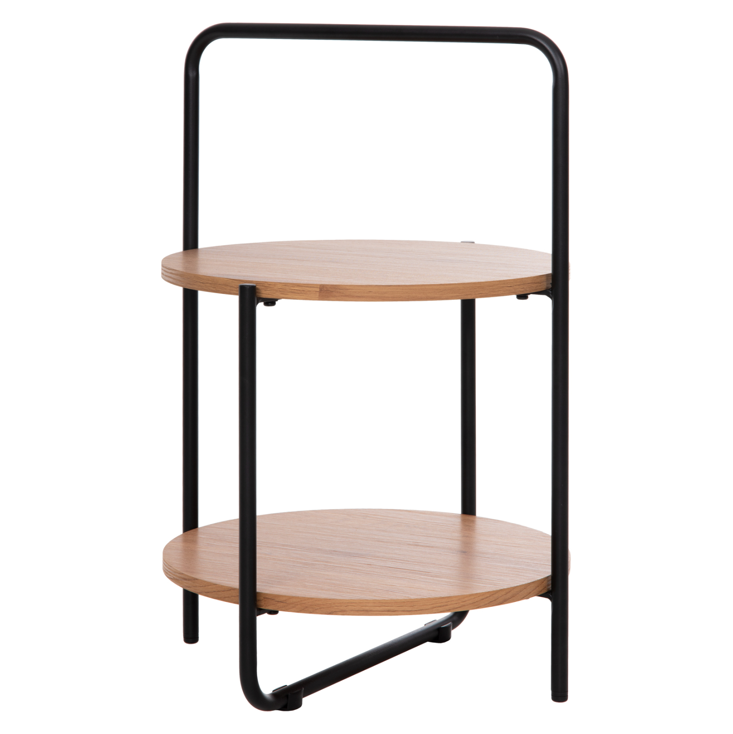 ΒΟΗΘΗΤΙΚΟ ΤΡΑΠΕΖΙ SYLO HM9618.01 MDF ΣΕ ΦΥΣΙΚΟ-ΜΑΥΡΟ ΜΕΤΑΛΛΟ Φ44x66Υεκ. - Image 3