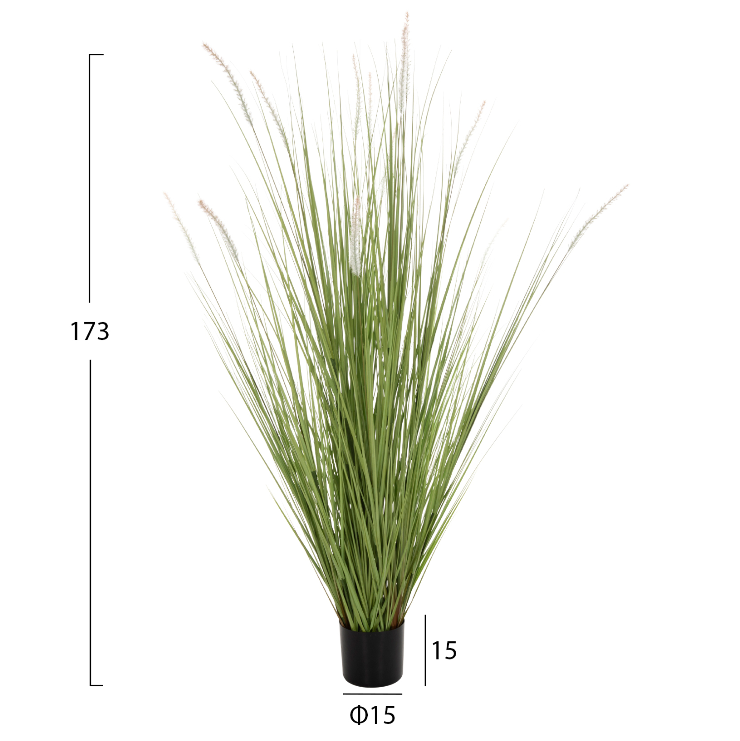 ΔΙΑΚΟΣΜΗΤΙΚΟ ΣΥΝΘΕΤΙΚΟ ΦΥΤΟ HM4017 BRISTLEGRASS ΣΕ ΓΛΑΣΤΡΑ 173Υεκ. - Image 2