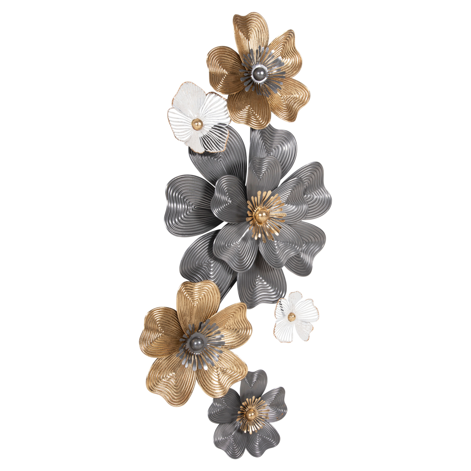 ΔΙΑΚΟΣΜΗΤΙΚΟ ΤΟΙΧΟΥ HM4214 ΜΕΤΑΛΛΟ ΣΕ ΛΕΥΚΟ-ΓΚΡΙ-ΧΡΥΣΟ 51x7,5x120εκ. - Image 3