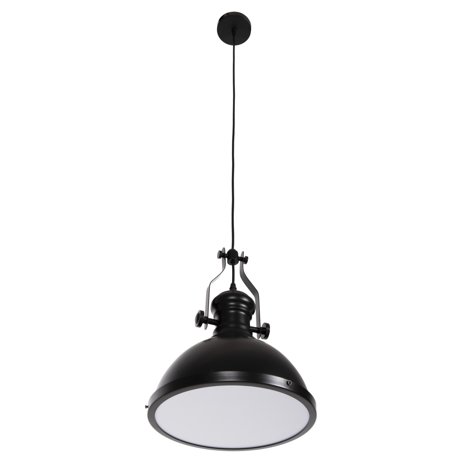 ΦΩΤΙΣΤΙΚΟ ΟΡΟΦΗΣ ΚΡΕΜΑΣΤΟ HM4155 ΜΑΥΡΟ ΜΕΤΑΛΛΟ-ΛΕΥΚΟ ΓΥΑΛΙ 30,5x30,5x118Υεκ - Image 3