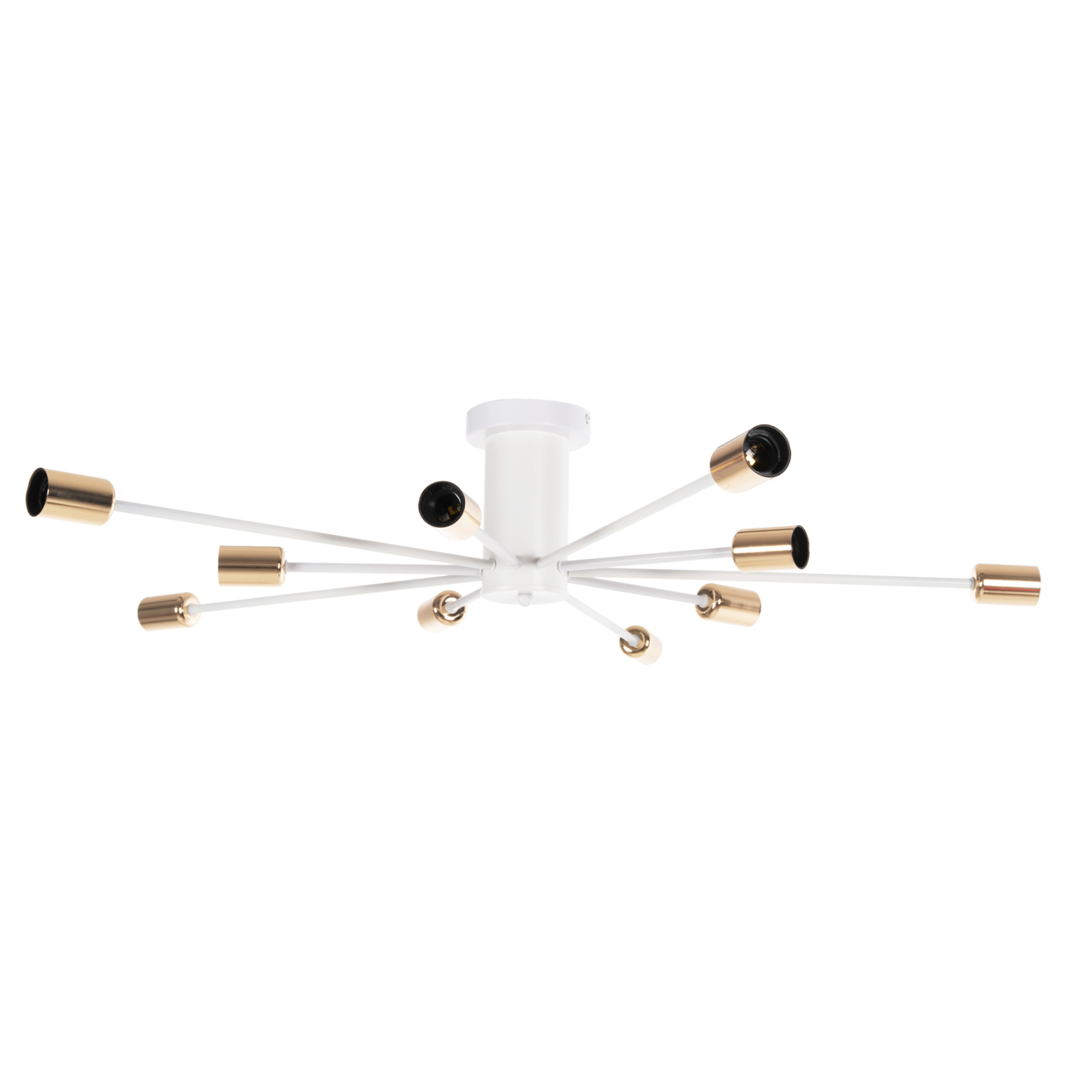 ΦΩΤΙΣΤΙΚΟ ΟΡΟΦΗΣ ΚΡΕΜΑΣΤΟ ΠΟΛΥΦΩΤΟ 10ΦΩΤΟ HM4122 ΛΕΥΚΟ ΜΕΤΑΛΛΟ 18,5Υ εκ. - Image 3