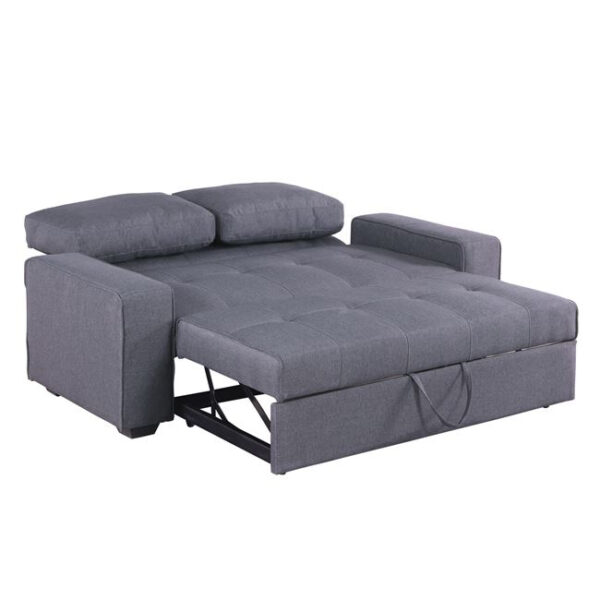 ΚΑΝΑΠΕΣ ΚΡΕΒΑΤΙ KANNA 2ΘΕΣΙΟΣ 176x102x91 εκ.HM3082.10 ΜΕ ΓΚΡΙ ΥΦΑΣΜΑ - Image 3