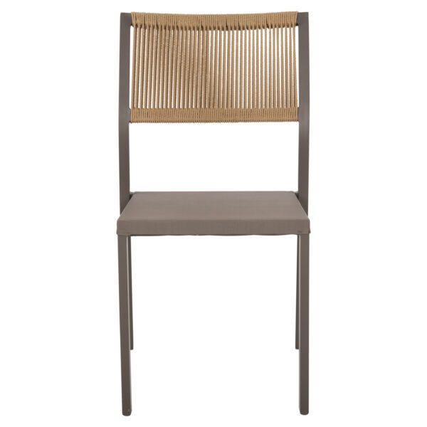 ΚΑΡΕΚΛΑ ΑΛΟΥΜΙΝΙΟΥ ΣΑΜΠΑΝΙ ΜΕ RATTAN & TEXTLINE HM5921.03 46x55,5x83 εκ. - Image 3