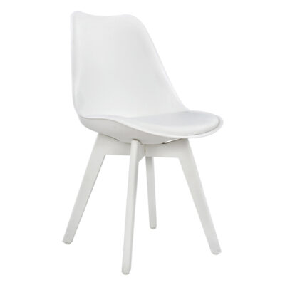 ΚΑΡΕΚΛΑ VEGAS HM0033.31 ΠΟΛΥΠΡΟΠΥΛΕΝΙΟΥ-PU- ΛΕΥΚΟ 47,5x55x82 εκ. 4τμχ