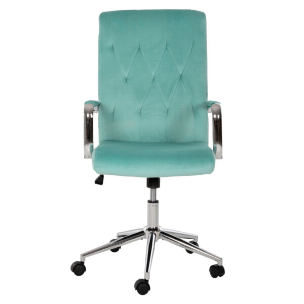 ΚΑΡΕΚΛΑ ΓΡΑΦΕΙΟΥ JOSEF HM1181.08 ΜΕΝΤΑ ΒΕΛΟΥΔΟ-INOX ΒΑΣΗ 58x61x105-113Yεκ. - Image 3