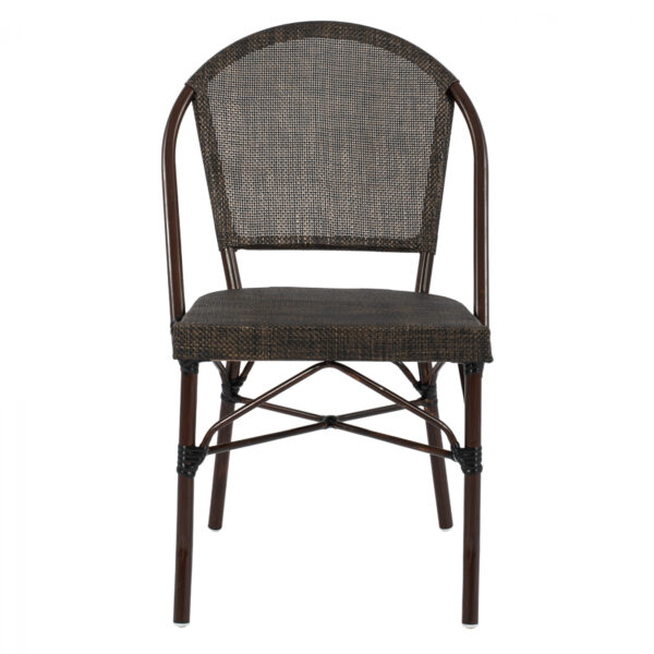 ΚΑΡΕΚΛΑ PRETORIA ΜΕΤΑΛΛΙΚΗ BAMBOO LOOK ΚΑΦΕ HM5718 54x62x89 εκ. - Image 3