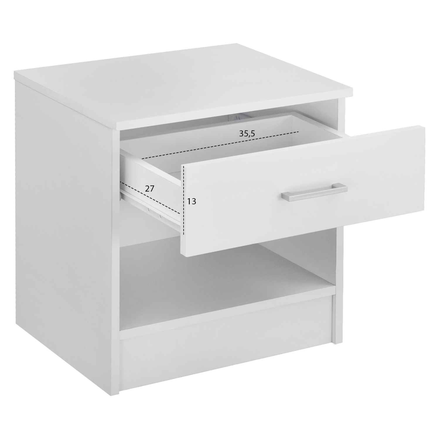 ΚΟΜΟΔΙΝΟ ΜΕ 1 ΣΥΡΤΑΡΙ LANEY ΛΕΥΚΟ HM2345.05 45x35,5x47 εκ. - Image 3