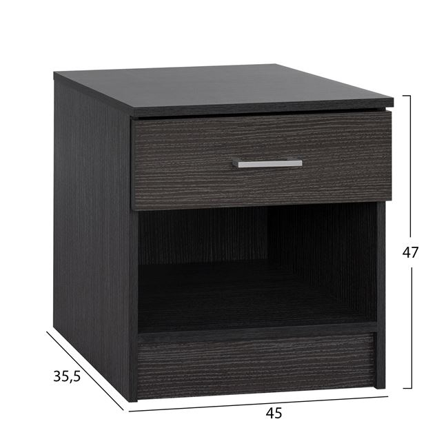 ΚΟΜΟΔΙΝΟ ΜΕ 1 ΣΥΡΤΑΡΙ LANEY ZEBRANO 45x35,5x47Υ εκ. HM2345.02 - Image 2