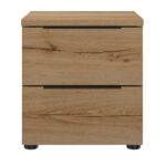 Lucian κομοδίνο με δύο συρτάρια 40x36x43εκ. Helvezia Oak