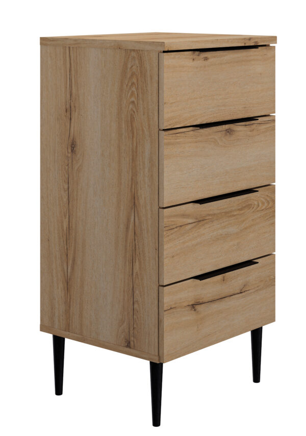 Lucian συρταριέρα με 4 συρτάρια 48x45x98εκ. Helvezia Oak - Image 2