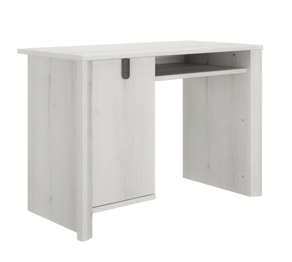 Lugano γραφείο με 1 πόρτα 110x56x77εκ. Whitewashed Oak - Image 2