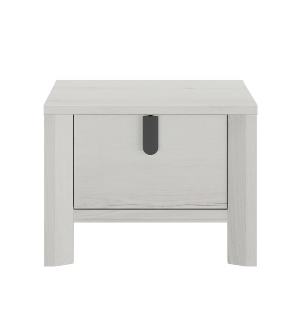 Lugano κομοδίνο με ένα συρτάρι 49x38x37εκ. Whitewashed Oak