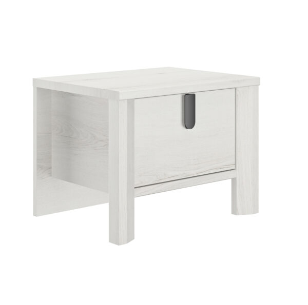 Lugano κομοδίνο με ένα συρτάρι 49x38x37εκ. Whitewashed Oak - Image 2