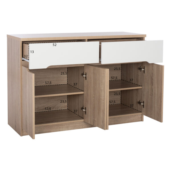 ΜΠΟΥΦΕΣ JOLENE HM2234.02 2 ΣΥΡΤΑΡΙΑ & 4 ΠΟΡΤΕΣ SONAMA 120X40X80εκ. - Image 3